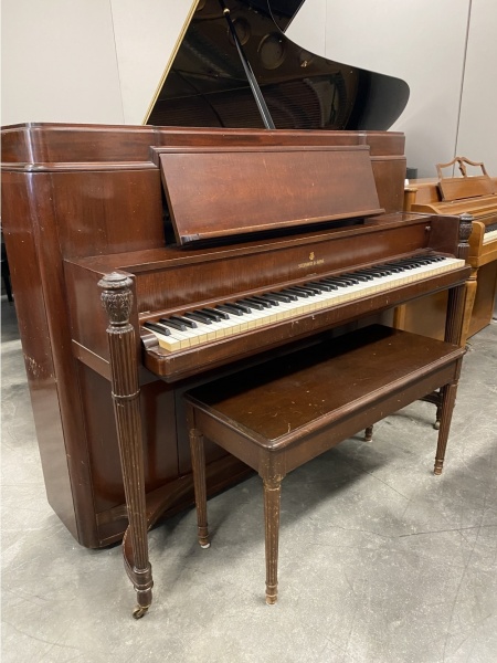 Steinway Upright Piano Satin Mahogany