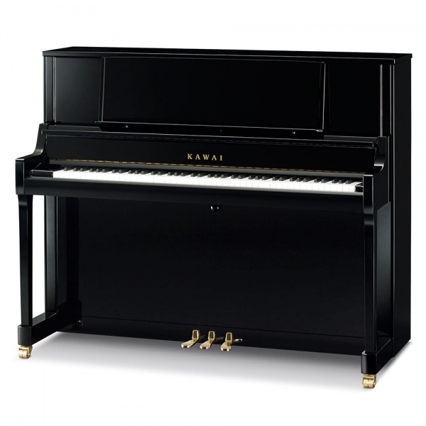 Kawai K-400 Upright Piano with Nickel Hardware (Ebony Polish)
