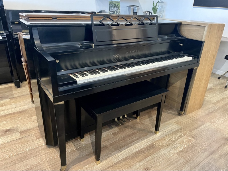 Kawai Mid-Century Modern Console Upright Piano 41