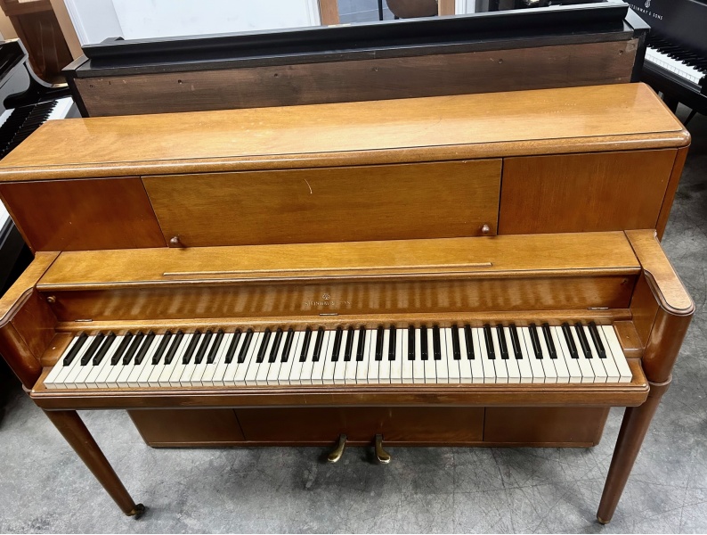Steinway 100 Mid-Century Modern Console Upright Piano 41