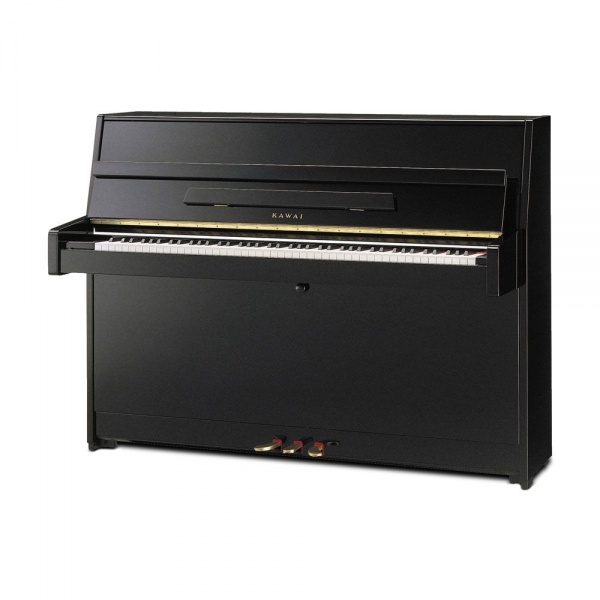 Kawai K-15 Continental Console Upright Piano (Ebony Polish)