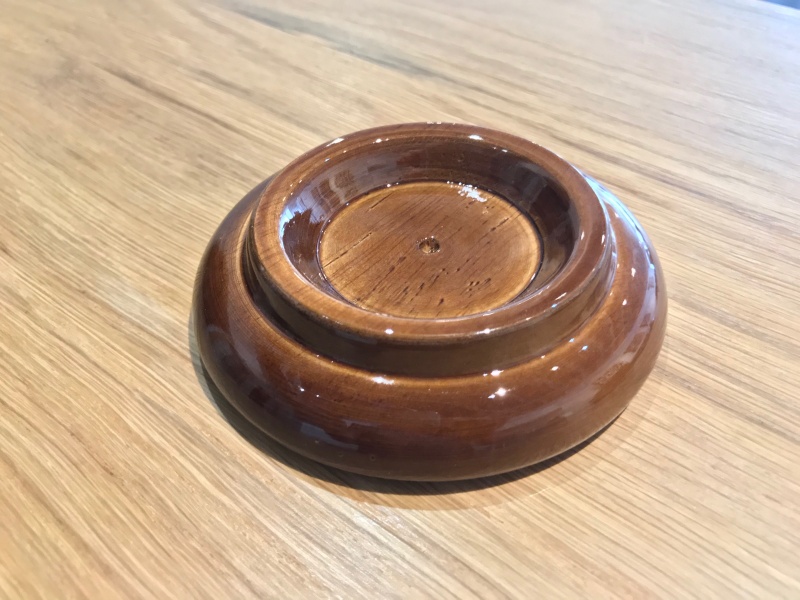 Caster Cups - Polished Walnut