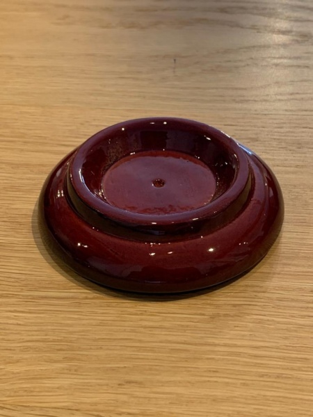 Caster Cups - Polished Mahogany